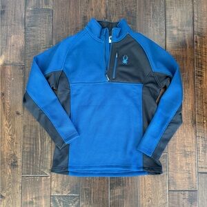 Spyder Mens Gait Half Zip Fleece Sweater Size XL Blue Pullover Jacket Gorpcore